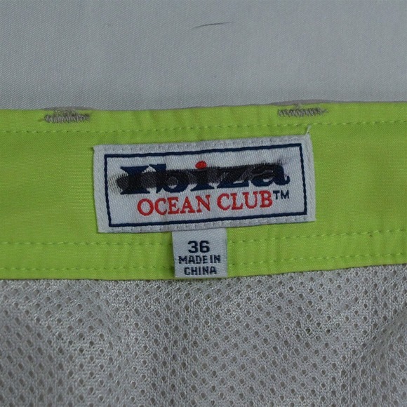 Ibiza Ocean Club 36 x 7" Khaki‎ Mesh Lined Swim Trunks Shorts - Picture 3 of 7